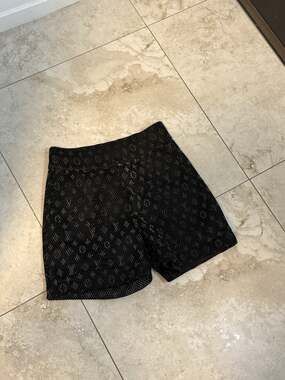 Louis Vuitton Amen Break Monogram Mesh Shorts Black Multicolor Size 38